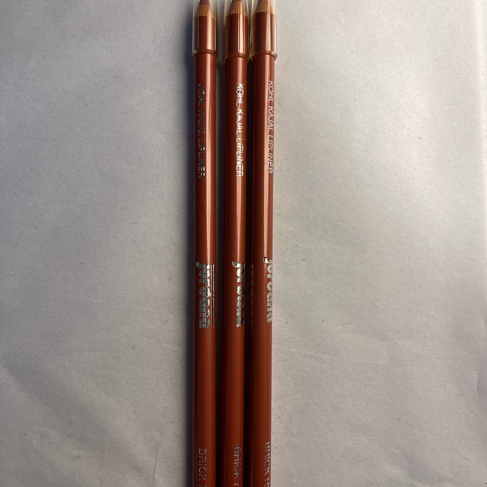 Joradana Kohl Kajal Lip Pencil, Color Brick Red - lot of 3